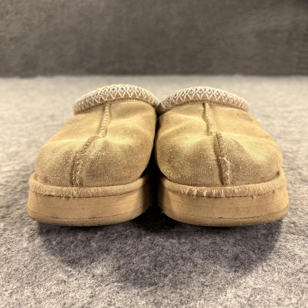 UGG Tasman‎ Slippers Youth 4 Brown Suede Shearling Lined Slip On Indoor Clogs